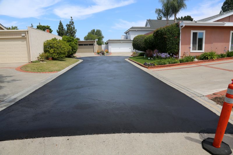 Freshly Paved Blacktop Driveway